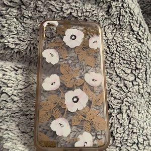 gold and white iphone xs max case